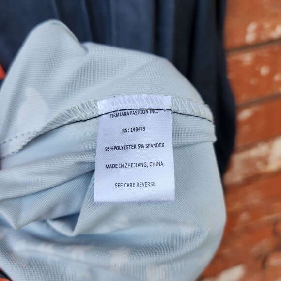 Gray & Orange Floral Button-Front Tunic By Lily 2XL Long Sleeves Lightweight - Picture 8 of 9